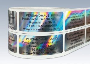 300 Adressaufkleber SILVER-RAINBOW 