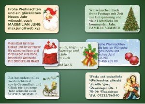 168 Adressaufkleber Motiv Weihnachten Nikolaus