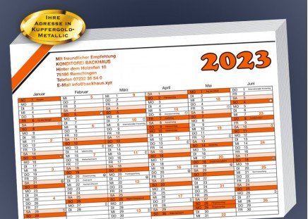 Wandkalender 2023 50 Stück