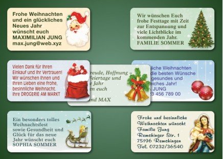 168 Adressaufkleber Motiv Weihnachten 